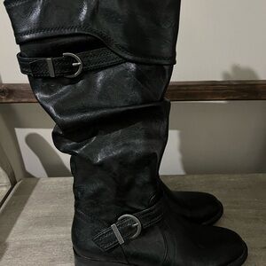 Stylish slouch Black Women's Boots